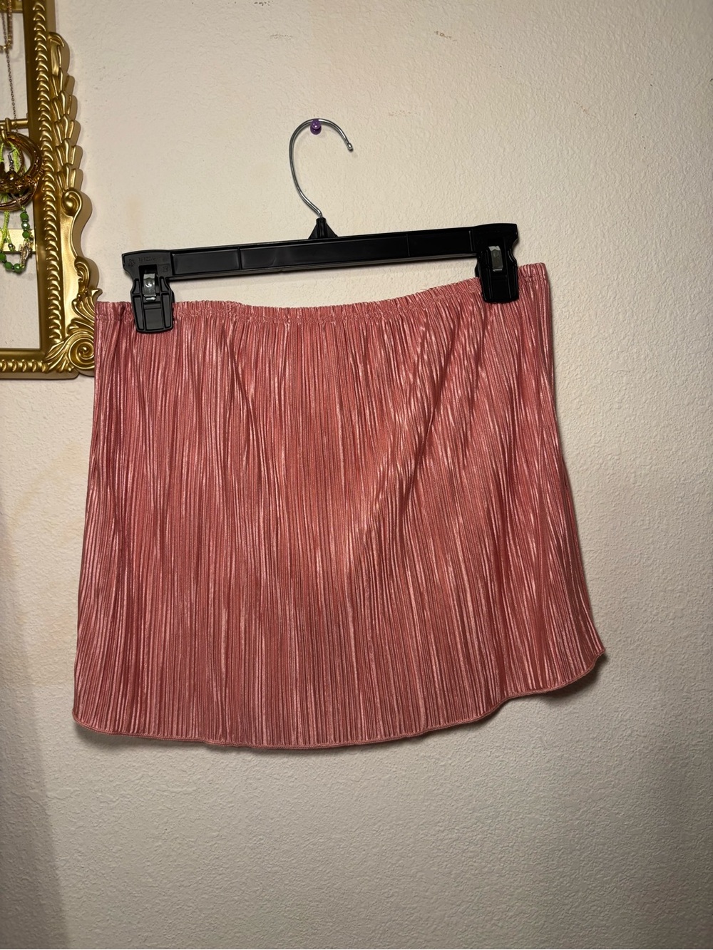 Pleated Pink tube top